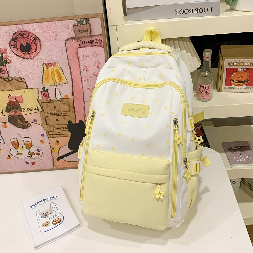 Schultasche1011 neue Schultasche Damen hochwertig Ins College-Stil Milchblau Mittelschülerinnen breiter Schultergurt Rucksack
