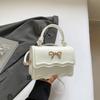 Vintage Sweet Metal Bowknot Women's Bag 2026 Summer New Bag Solid Color Simple Fashion Casual Small Bag Single Shoulder Bags