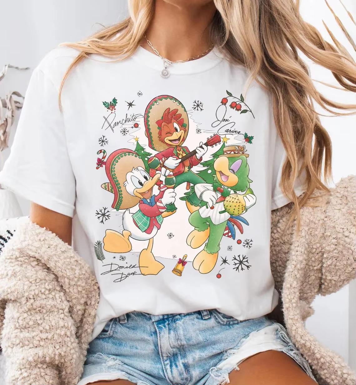 The Three Caballeros Christmas Signature TShirt Disneyland Holiday Family Christmas Matching Shirt Pol Faber TShirt S