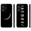 Moon Stars Space Astronaut Black Silicone Phone Case For Xiaomi POCO X3 X4 NFC F3 F4 GT F5 M3 M4 M6 X5 X6 Pro 5G C55 C65 M5