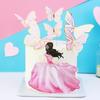 10Pcs/Set Birthday Cake Toppers Cake Decoration Handmade Painted Butterfly Cake Topper for Wedding Birthday Party Baby Shower
