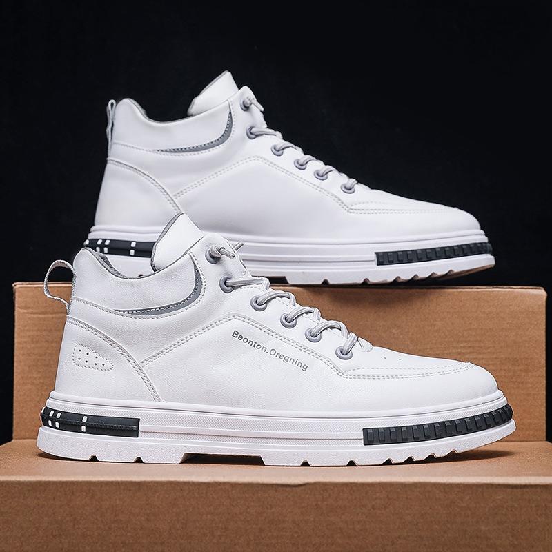 Podzimní a zimní nové vysoké boty pánské skate boty trendy univerzální ležérní jednoduché boty trendy boty pánské boty