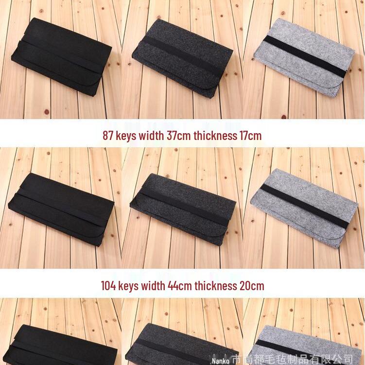 

Сумки для хранения клавиатуры: 60-клавишная, 87-клавишная, 104-клавишная, киберспорт, войлочные варианты 104-key Light Gray