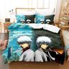 Fashion 3D Anime Bed Sheet Set  Gintama Bedding Set Single Twin Full Queen King Size Bed Set Adult Kid Bedroom Duvet Cover Sets
