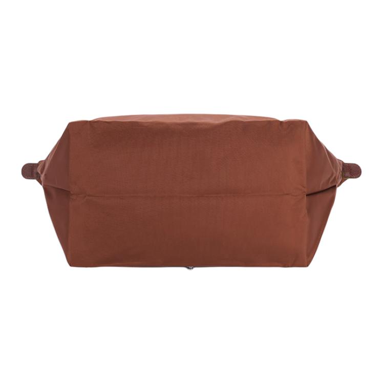 Longchamp Le Pliage Green 31 Long Handle Snap Button Zipper Closure Canvas And Leather Dumpling Tote Bag Large Women Tote Bag Brown 1899919504