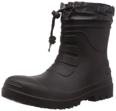 Nobuoka Work Híbrido Tamanhos GG Botas/Botas de Chuva, Ultraleve, Curtas, EVA, Unissex, Ziproa, Preto, P/M/G, (26,5-27,0 cm)