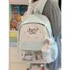 Schoolbag Backpack 1011 New High-value Fresh and Sweet Candy Color Cute Cartoon Backpack High School Student Light Pain Bag