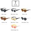 SO&EI Retro Irregular Cat Eye Women Double Color Sunglasses Fashion Trending Men Shades UV400 Yellow Pink Sun Glasses