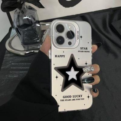 English Star Sterling Silver Shell Phone Case for Apple 17/16/15Pro/14ProMax/13/12/11 Cross-Border