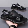 Fashion Summer New Men Sandals Black Brown Leisure Comfortable Dual-purpose High-end Beach Shoes Men Driving Travel Sandals Size 38-47