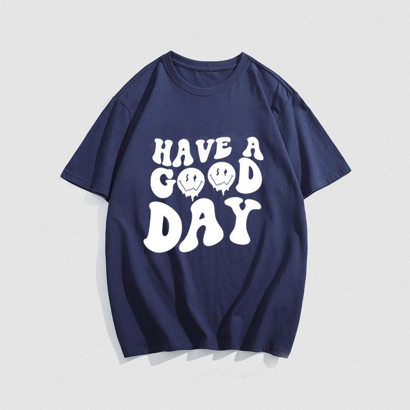 Cotton T-Shirts Unisex Men's Women's T-shirts Short-sleeved Drawings Loose Casual Wear