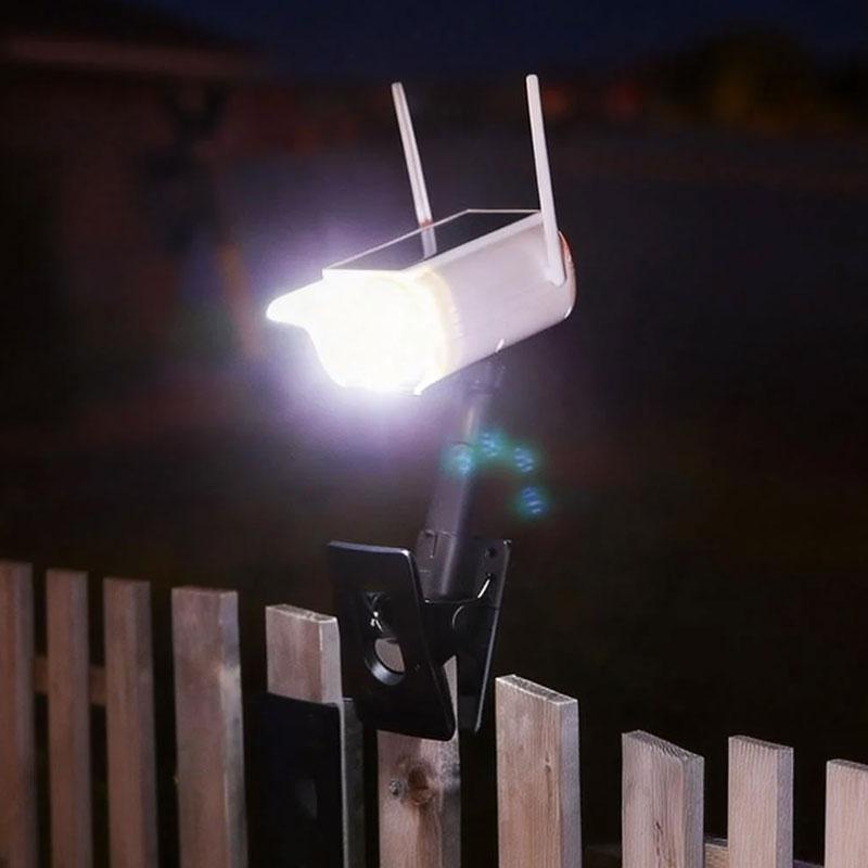 Solar Powered Virtual Camera Safety Light, Two-way Fixture, Multi Style Motion Sensor Waterproof Fence Outdoor Platform Floodlight