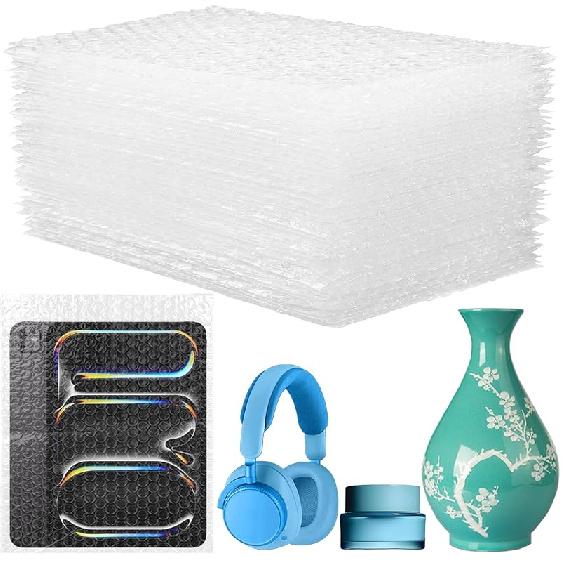 50PCS 8x10 Inch Bubble Out Bags, Clear Bubble Pouch Wraps Bags for Shipping Fragile Item, Protective Bubble Pouch Wrap Double Walled Cushioning Bags