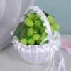 Fabric Wedding Flower Basket European Styles Petal Scattering Basket with Comfortable Grip For Flower Girls Formal Event