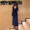 2024 Women's Slimming French Long-Sleeve Autumn Midi Dress