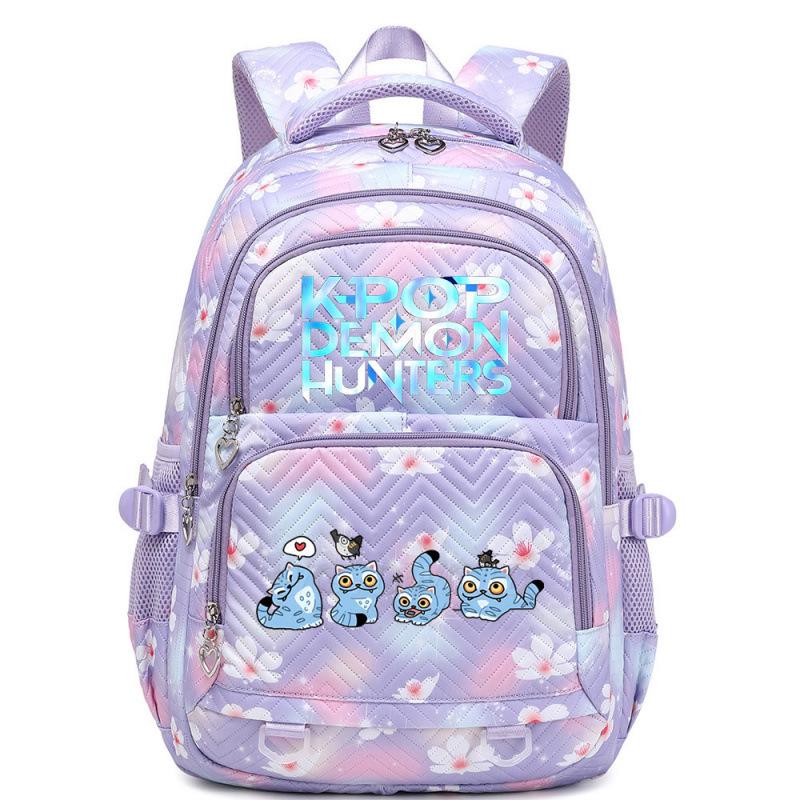 KPOP Demon Hunter Girl Group Print Backpack - Cute, Large Capacity Schoolbag for Teens and Kids
