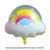 Rainbow Parachute Hot Air Balloon Birthday Decoration Foil Balloons