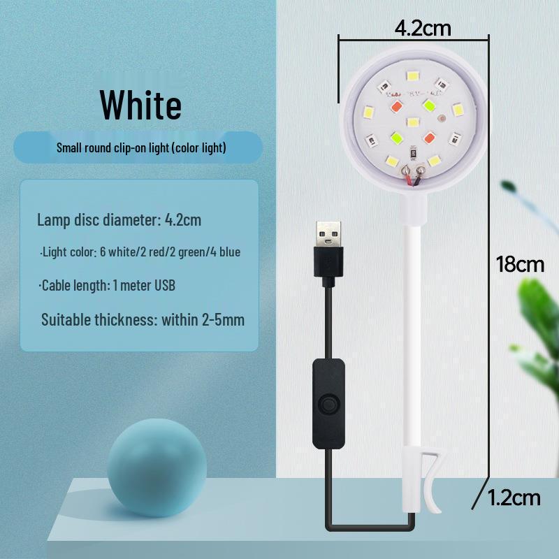 Cross-border Waterproof LED Aquarium Light Clip for Mini Aquatic Plants and Fish Tanks