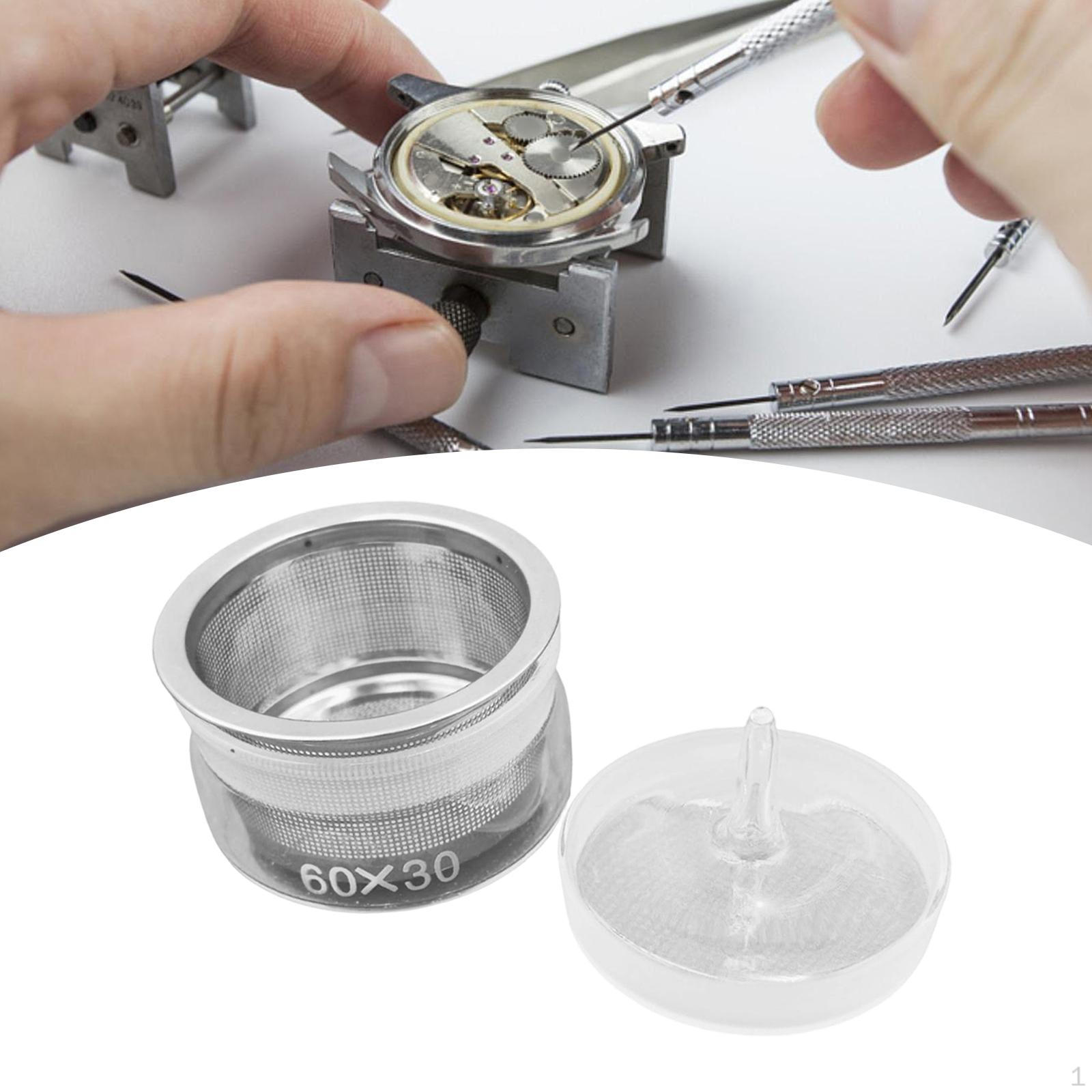 

Accessories for Cleaning Watch Oil Containers with Stainless Steel Mesh And Lid, Suitable M