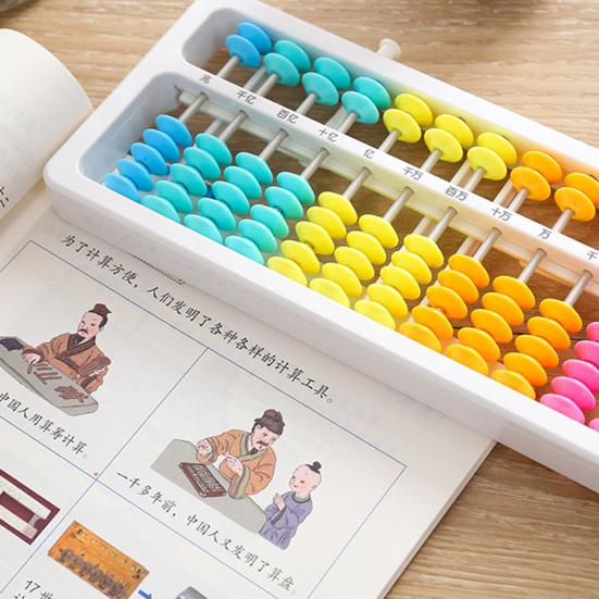 Kinder Abakus Spielzeug mit Reset-Taste 13 Spalten Vorschule Mathematik Zählen Lernen