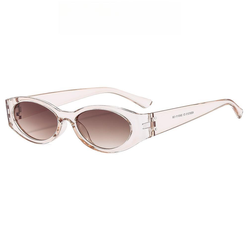 Retro Oval Frame Sunglasses Women Fashion Small Frame Sun Glasses Men Sunglasses Punk Cat Eyes Sunshade Sun Protection Eyewear