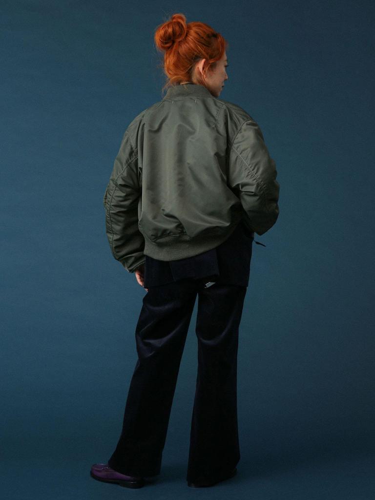 Beams Boy Women's BUZZ_L2B_HTYP_SP Blouson, Sage/Orange, Free Size, 13180296086