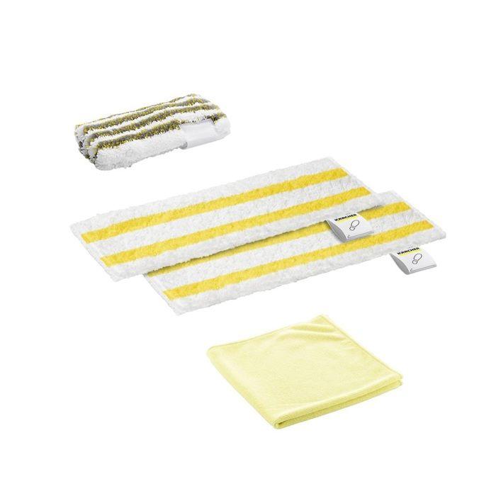 Set de nettoyage - Kärcher - SC - Chiffons microfibres - Compatible avec SC - Nettoyage vapeur