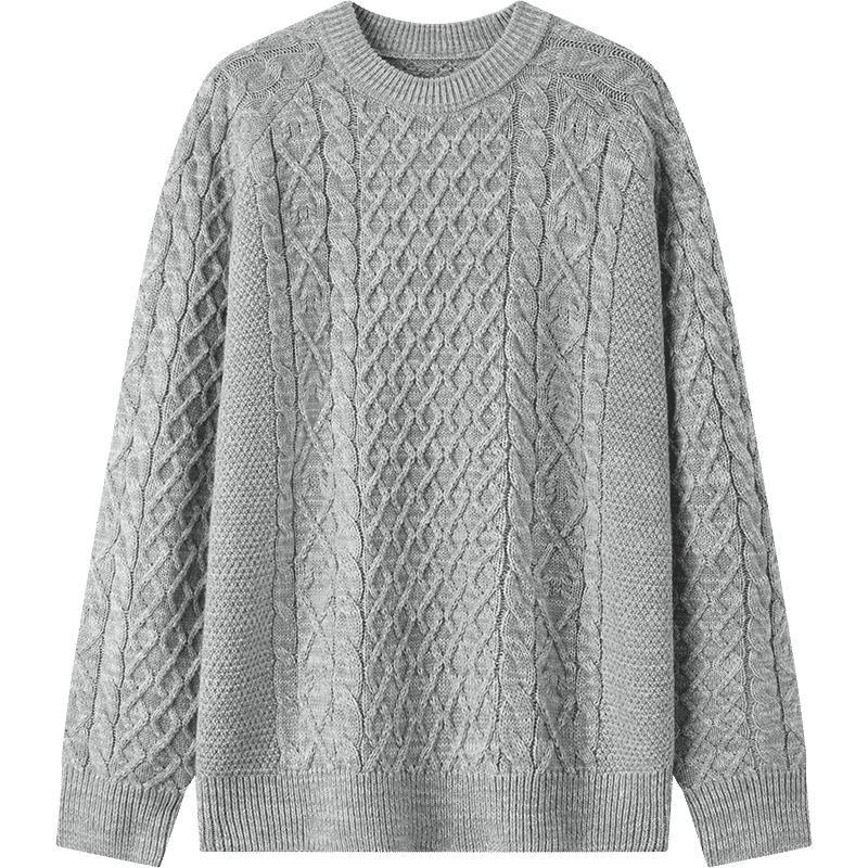 Semir Men's Machine Washable Cable Knit Pullover Sweater