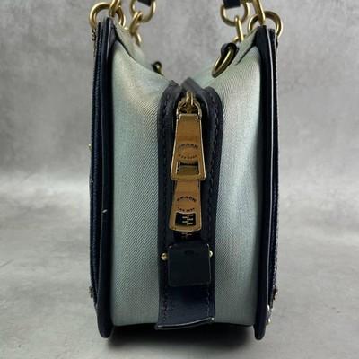 COACH Dreamer 2-Way Denim Collection Tote Bag Gold Hardware Logo Charm Authentic