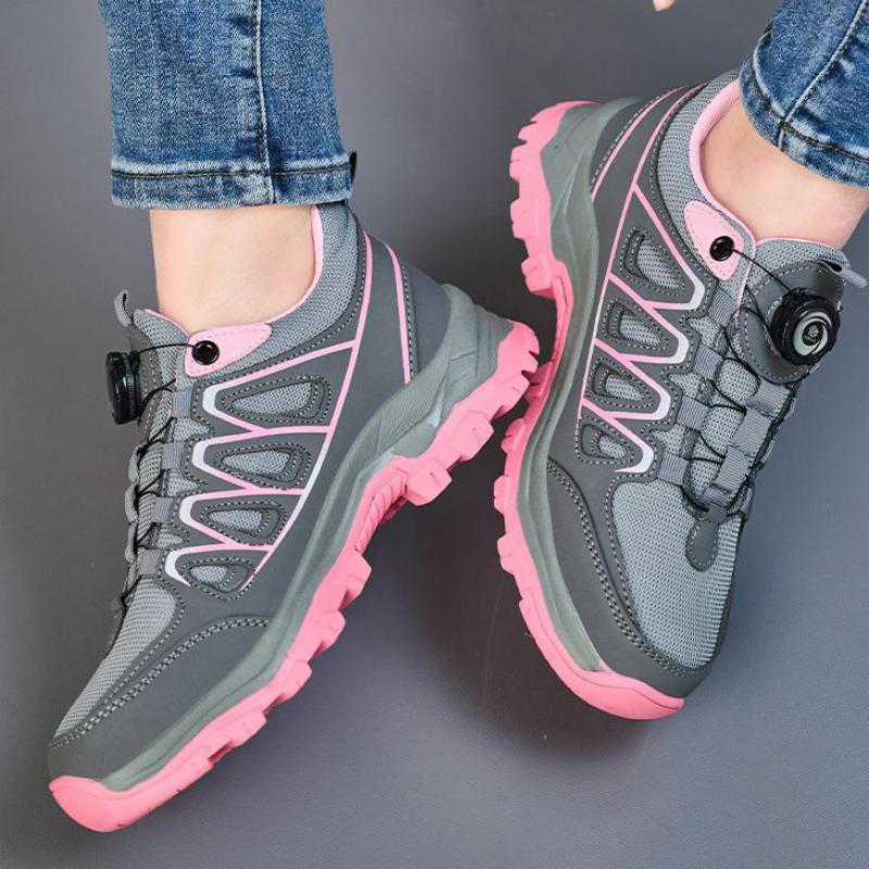 Drehknopf Sicherheitsschuhe Damen Stahlkappe Sneaker Anti-Quetsch Anti-Durchstich Arbeitsschuhe Sicherheit Rutschfest Schutz-Sneaker