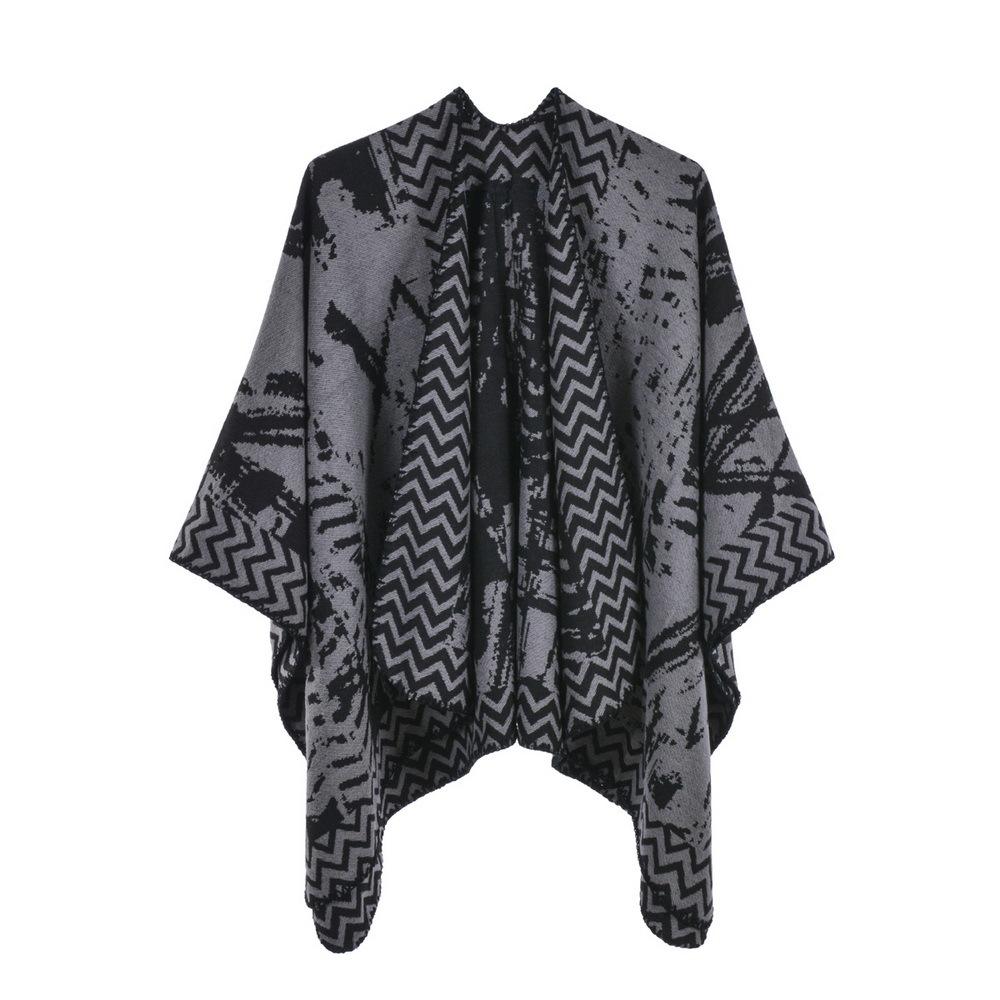 Ponchos Coat  Cashmere Scarves Women Winter Warm Shawls And Wraps Pashmina Thick Capes Blanket Femme Scarf