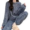 Winter Velvet Pajama Set, Suitable for Women - Long Sleeved Top and Matching Pants, Warm and Comfortable Sleeping Outfit, Cute Pajama Set