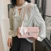 French Niche Bag Women's 2025 New Silver Shoulder Bag Is Popular This Year, Textured Underarm Baguette Bag