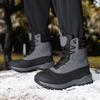 Bottes de Neige d'Hiver pour Homme Mi-hautes Semelle Épaisse Peluche Antidérapantes Résistantes à l'Usure Grande Taille Bottes de Neige pour l'Hiver Bottes d'Hiver pour Homme