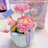 New Mini Building Blocks Toys For Girls Bonsai Bricks Potted Flowers Blossoms Plants Construccion Kids Adult Toys Christmas Gift
