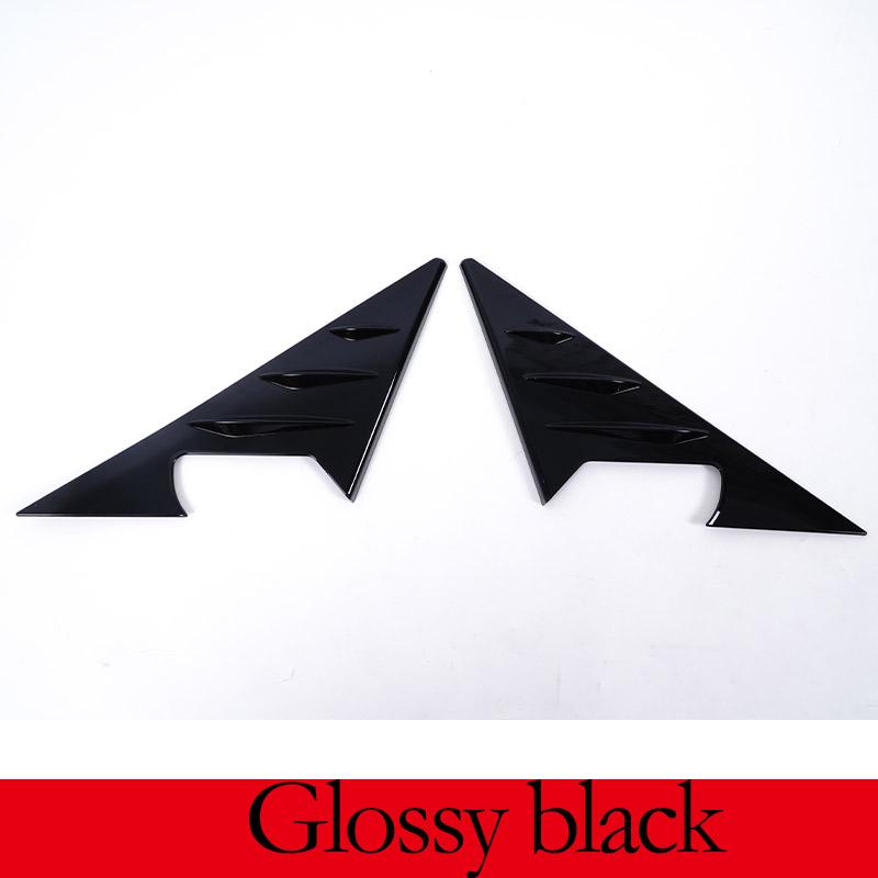 

For BMW 5 Series G30 2018- ABS Carbon Fiber Rearview Mirror Side Triangle Spoiler Trim Decorative Sticker Car Accessories Glossy black