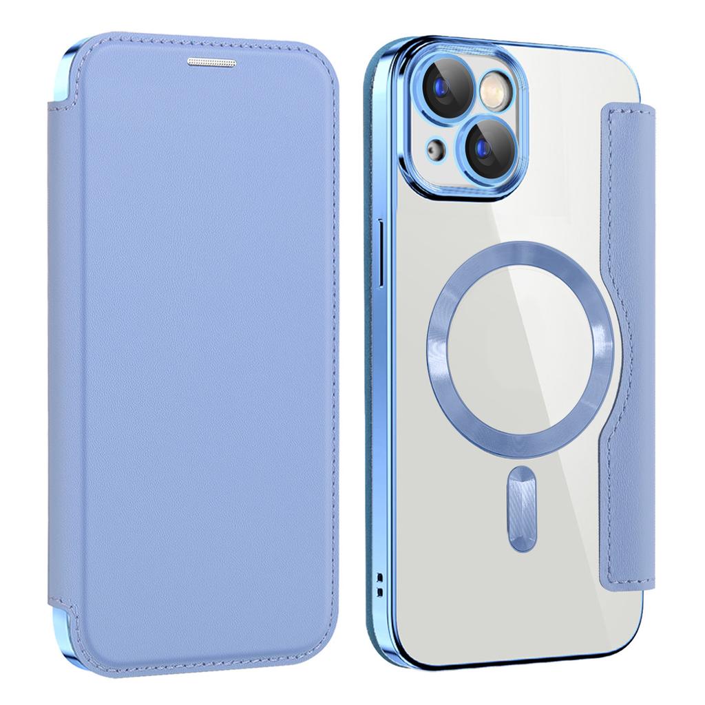 For iPhone 13 Case Compatible with MagSafe RFID Blocking Card Holder Leather Phone Cover