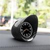 Car Quartz Clock Interior Carbon Fiber Dashboard Watch With Self-adhesive Base