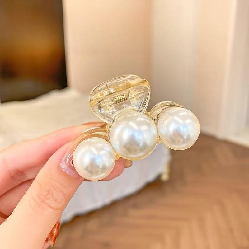 

1pc Elegant And Lovely Faux Pearl Hair Claw For Side Bangs And Back Head Summer Claw Clips Hair Clips Hair Jaw Clip Hair Clamps Hair Clutch one-size белый