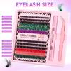 Color D Song Single Cluster False Eyelashes 8-16Mmdiy Segmented Thick Curled Eyelashes