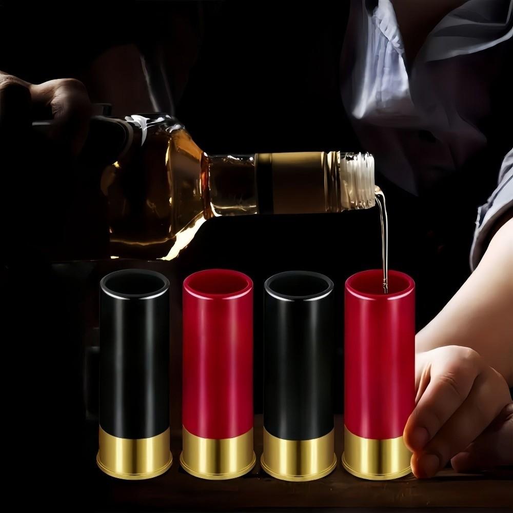 4 Stück/Set Shotglas Trinkbecher in Lebensmittelqualität 12 Gauge Flachbecher Tequila-Gläser Soldatenlippenstift