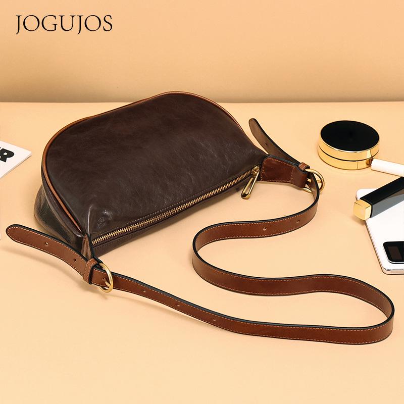 Top-Selling Women's Retro Genuine Leather Shoulder Bag - Casual, High-End Commute Crossbody Style