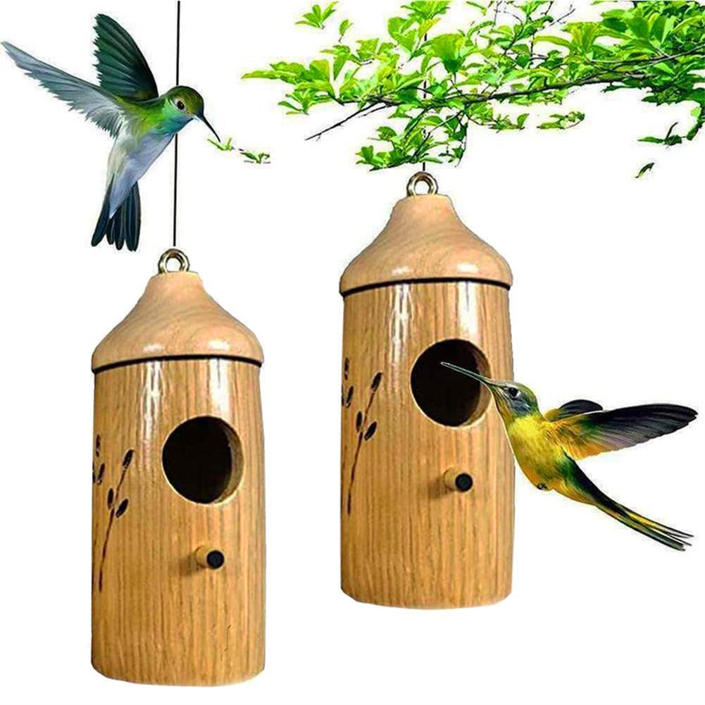 1 Pc Hummingbird House for Outside Hanging & Nesting, Wooden Birdhouse