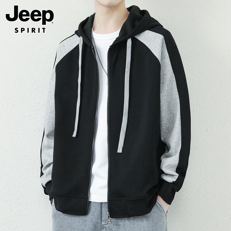 JEEP SPIRIT Men s Hooded Cardigan Sweatshirt XL