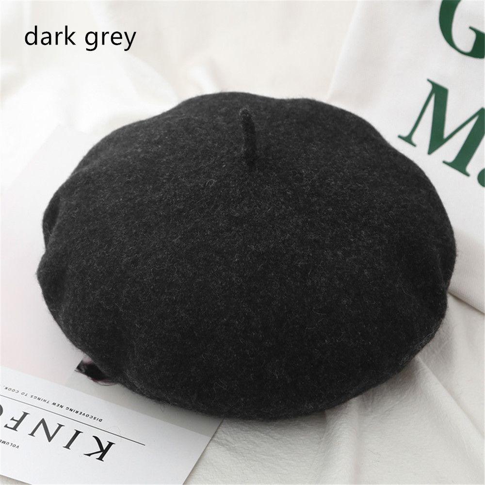 Wool Beret Hats Women Winter French Hat Girls Solid Color Fashion Autumn Winter Beret Hat For Women Flat Cap Hat Felt Berets