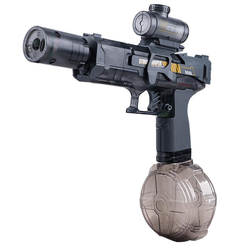 Large Capacity Electric Water Gun Toy for Kids - Continuous Spray and Fire Light Effects