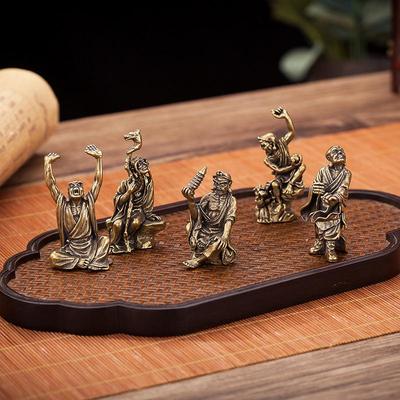 Eighteen Arhats Pure Brass Ornament Set: Copper Desktop Crafts & Gifts