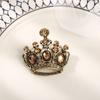 Crown Brooch Czech Diamond Temperament Dress Suit Shirt Button Collar Pin Lancet Pin Buckle