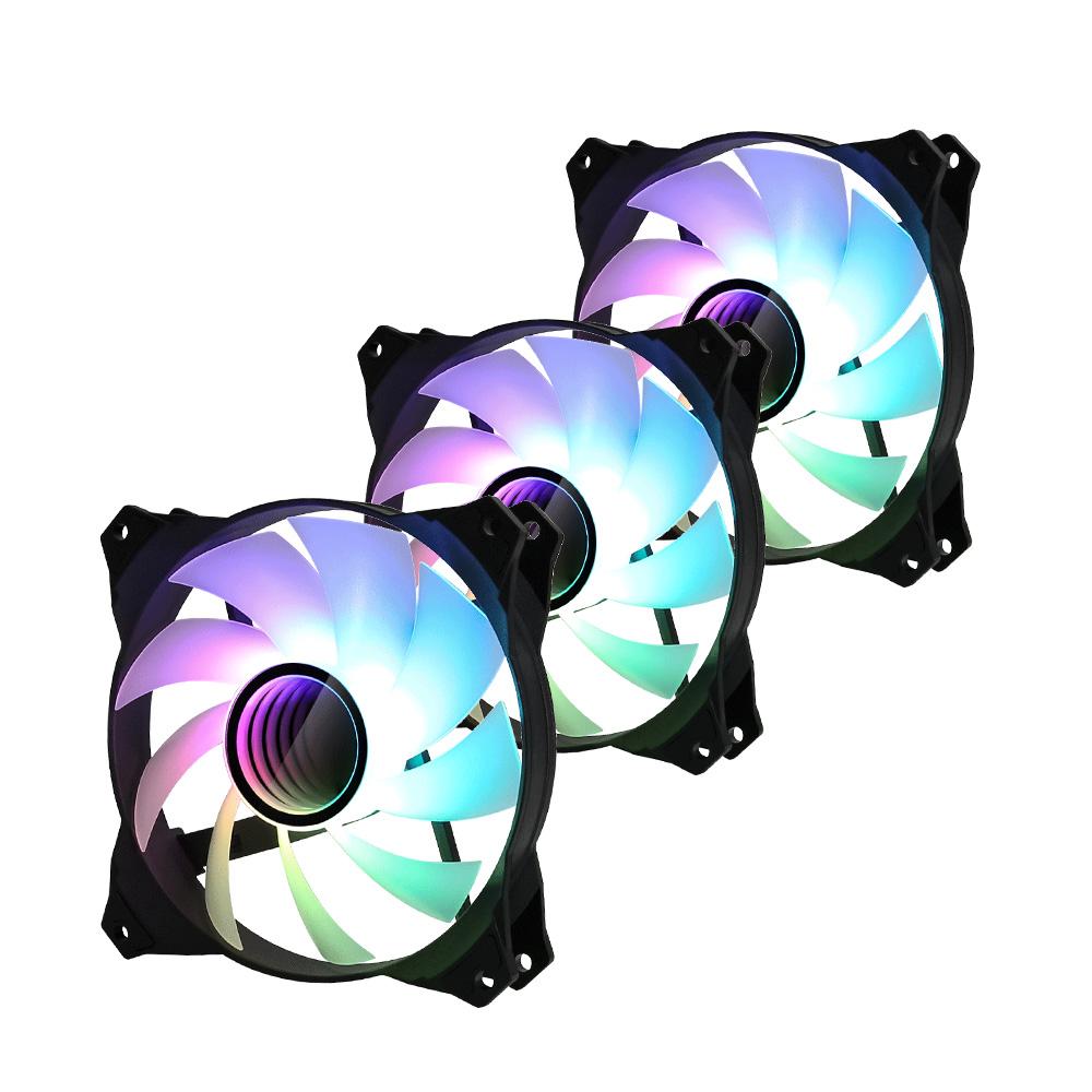 Zalman Sada 3 Ks Ventilátorů ZM-IF120 / 120mm / ARGB / 3-pin / Bíločerný