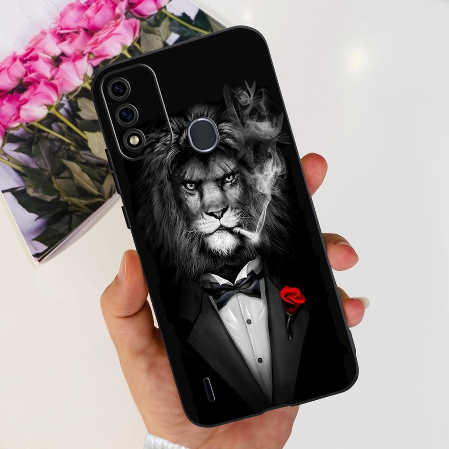Soft Silicone TPU Phone Case For Itel A48 A48 ItelA48 Back Cover Shockproof Protection Bumper Funda Marble Print Cute Cat Coque ITEL A48